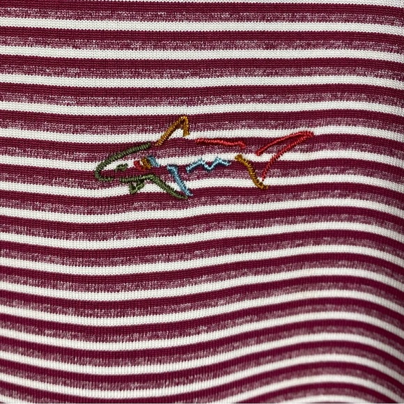 Greg Norman Golf Polo Play Dry Striped Shirt - Picture 3 of 6